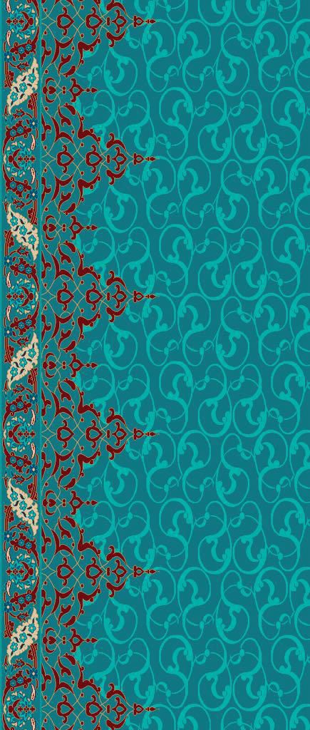 Çini Turkuaz Kırmızı Camii Halısı