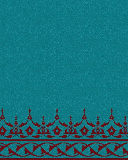 Çini Turkuaz Kırmızı Cami Halısı